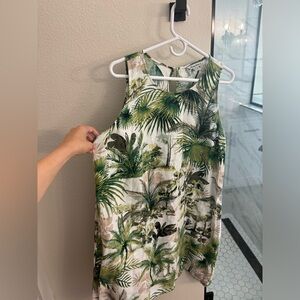 Tommy Bahama Palm Tree Jungle linen shift dress